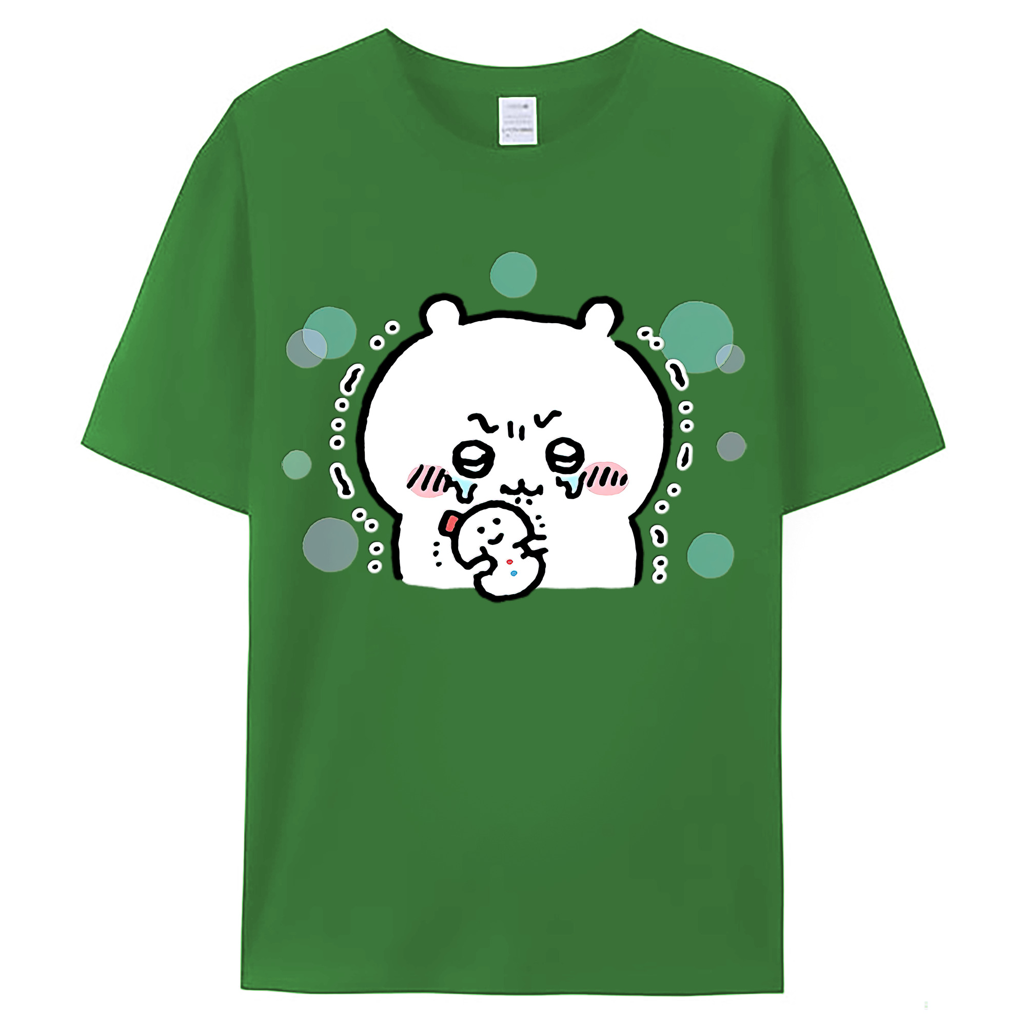 （画像用） ちいかわ ちいかわ Chii-kawa chiikawa レディースカジュアルプリントTシャツ（綿100％）